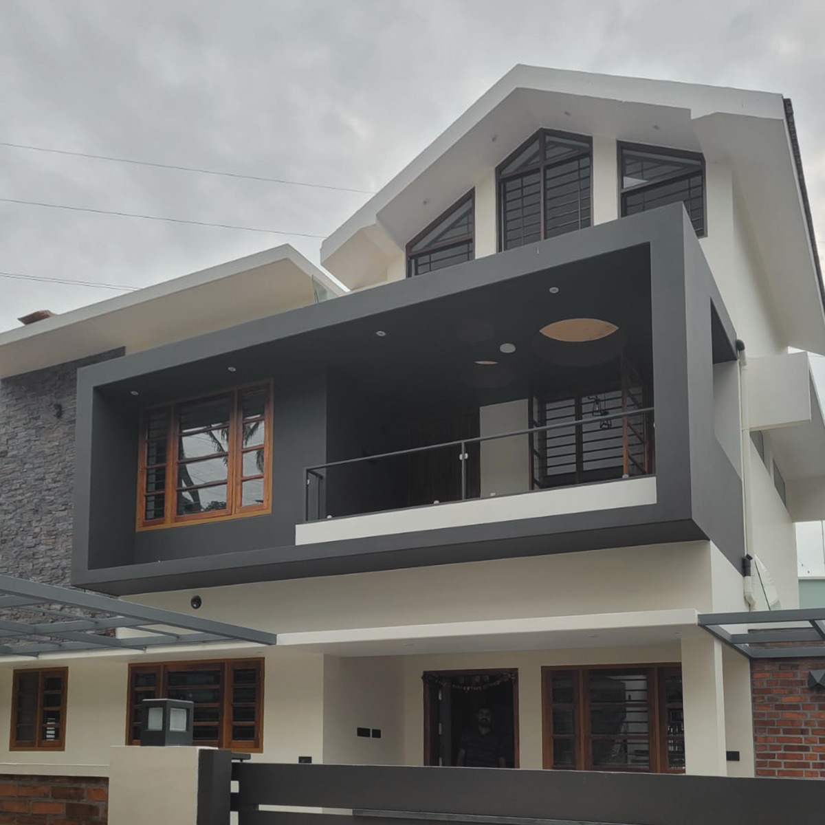 Contemporary two-storey villa built by Favenue Homes in Thiruvananthapuram